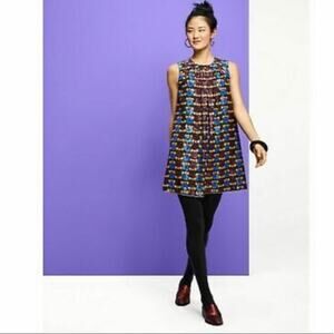 Anna Sui Sleeveless Shimmery Belted Dress Size XS